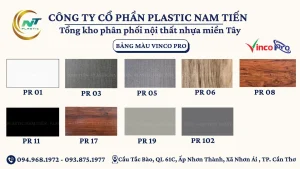 Bảng màu tấm nhựa Vinco Pro