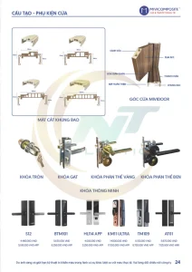 Cấu tạo cửa composite và phụ kiện hoàn thiện dùng trong nội thất nhà ở