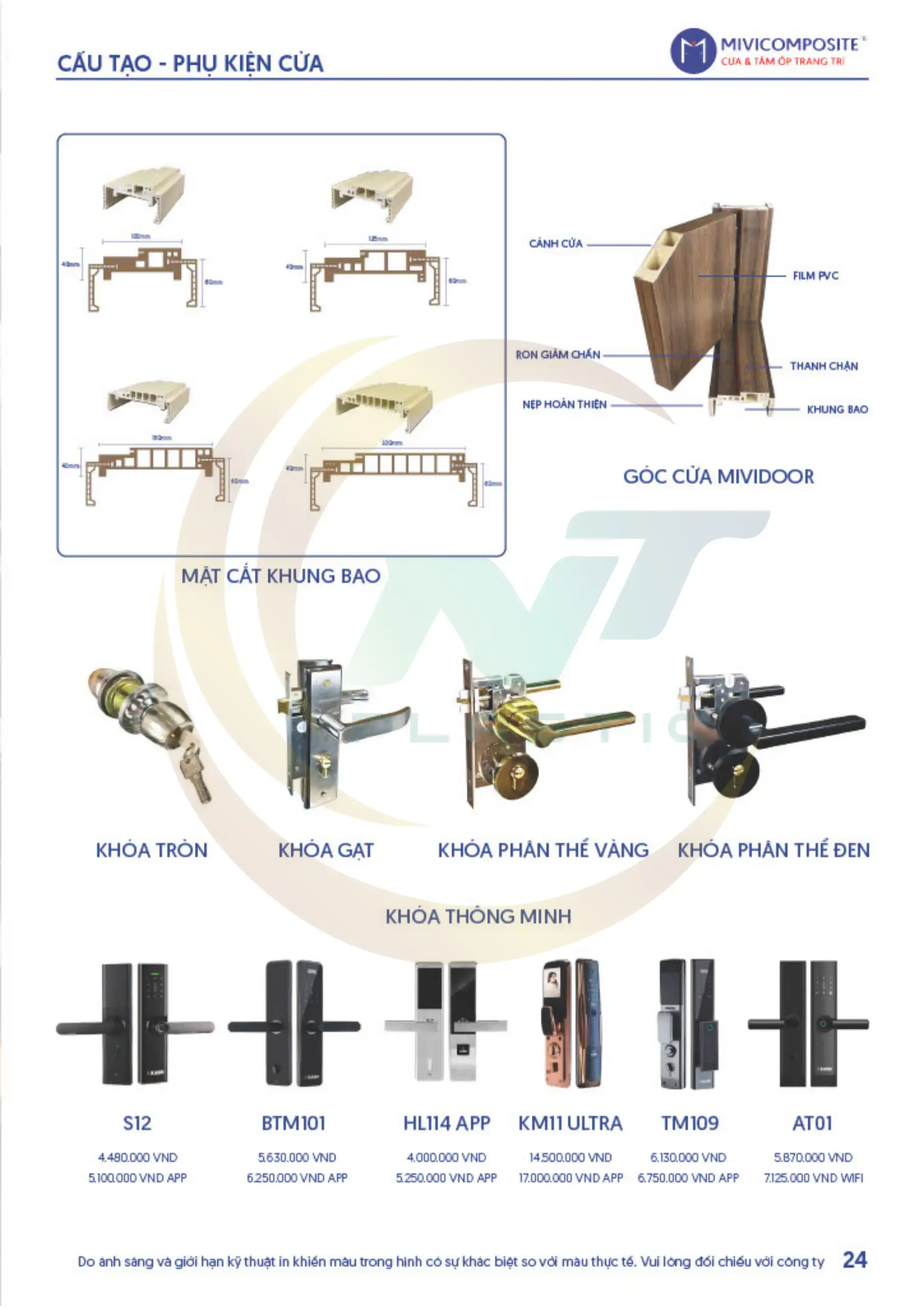 Cấu tạo cửa Composite và phụ kiện hoàn thiện nội thất