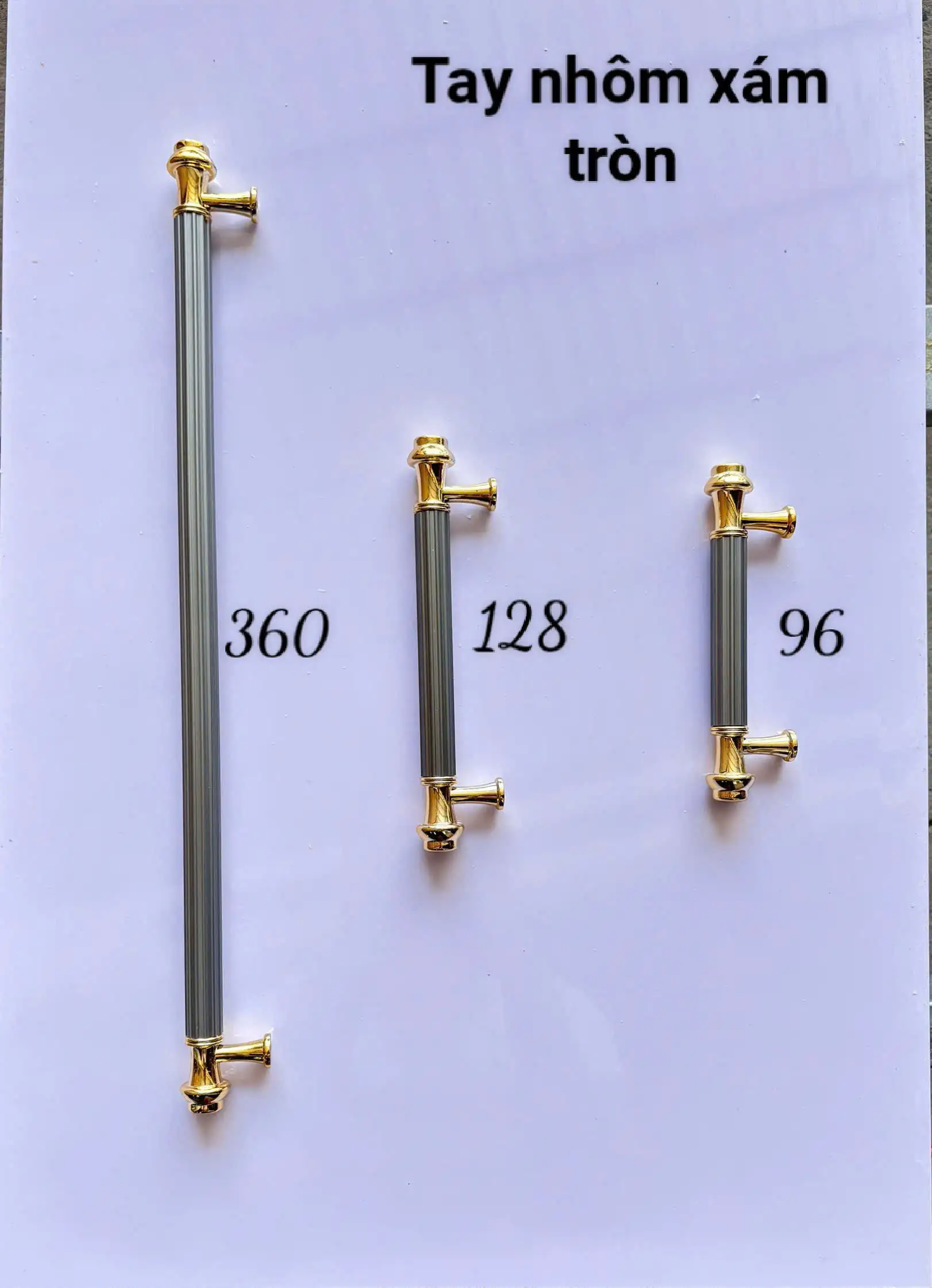 Tay Nhôm Xám Tròn