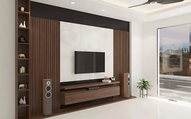 Các mẫu lam sóng nhựa trang trí vách tivi sang trọng