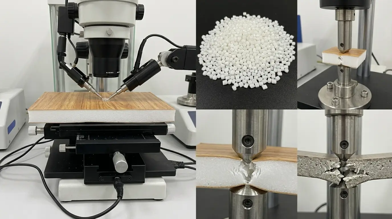 Cận cảnh phôi nhựa nguyên sinh trắng sạch quyết định độ bền và giá tấm ốp.