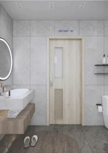 Cửa nhựa composite lắp cho nhà vệ sinh kháng nước tuyệt đối
