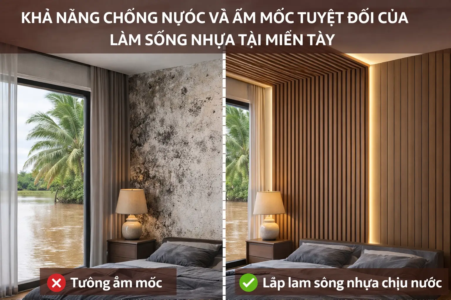 Khả năng chống nước và ẩm mốc tuyệt đối của lam sóng nhựa tại Miền Tây