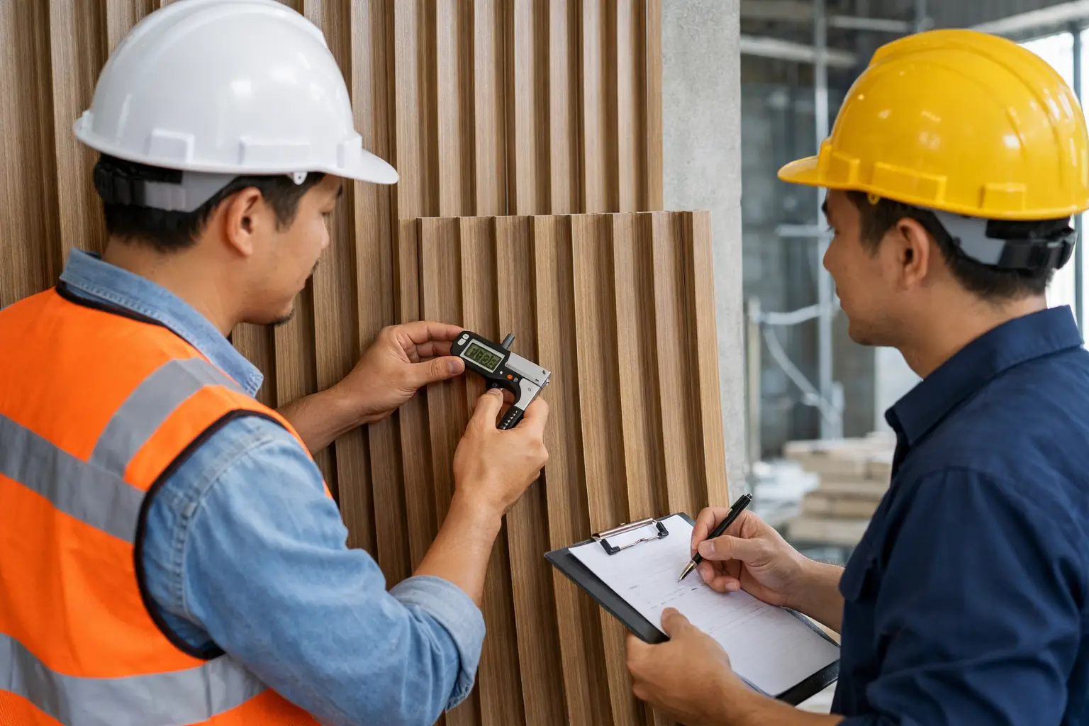 Kiểm tra chất lượng tấm lam sóng nhựa trước khi thi công