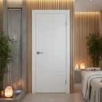 mẫu cửa nhựa composite lắp đặt thực tế cho phòng ngủ