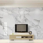 Mẫu vách tivi phòng khách sang trọng ốp tấm nhựa vân đá marble. tấm nhựa vân đá là gì