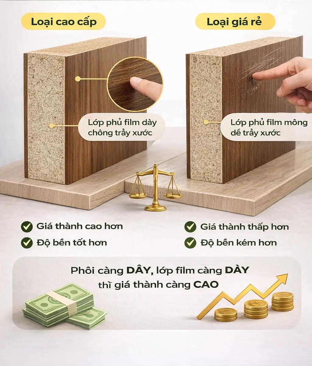 Phân tích sự khác biệt về giá cửa nhựa composite dựa trên độ dày phôi và lớp phủ film