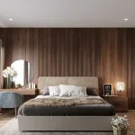 sự kết hợp tấm ốp tường và lam sóng