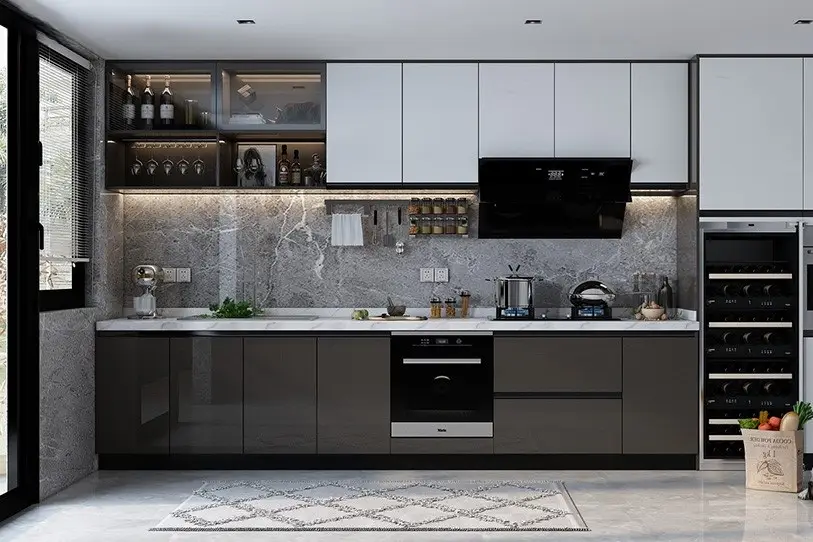 Ứng dụng thực tế của vật liệu nhựa nội thất trong trang trí nhà bếp.