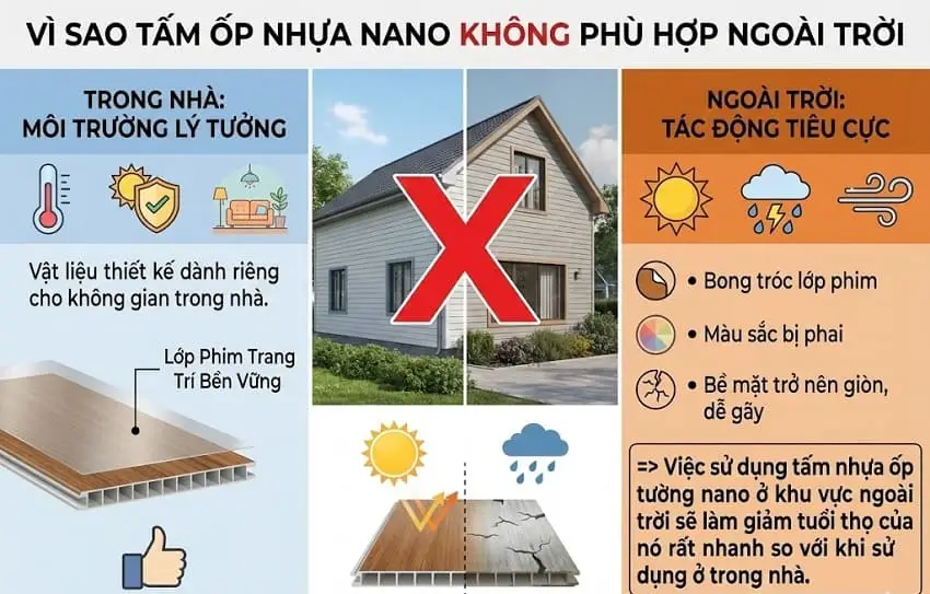 vị trí phù hợp khi lắp đặt tấm nano