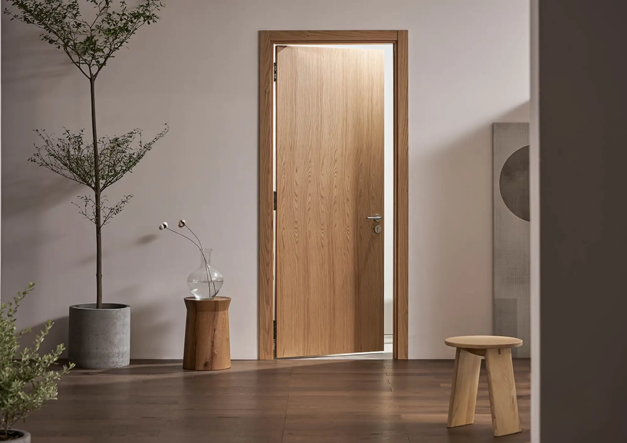 Xu hướng thiết kế nội thất dùng cửa nhựa giả gỗ composite năm 2026