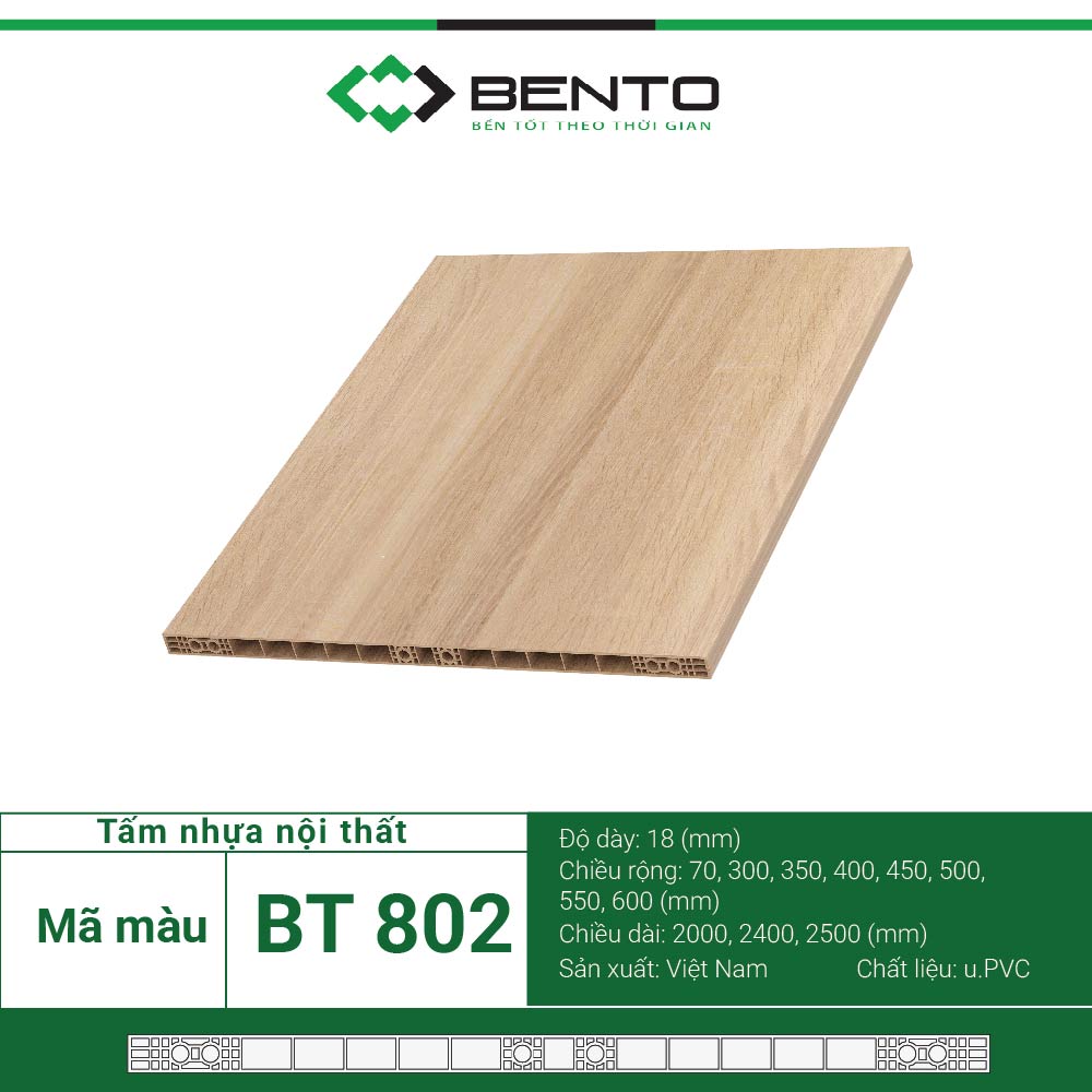 Tấm Nội Thất Nhựa Gỗ BENTO - BT802