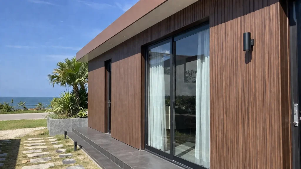 Biệt thự ven biển Sóc Trăng sử dụng tấm ốp nhựa gỗ WPC sang trọng, tấm nhựa pvc Sóc Trăng