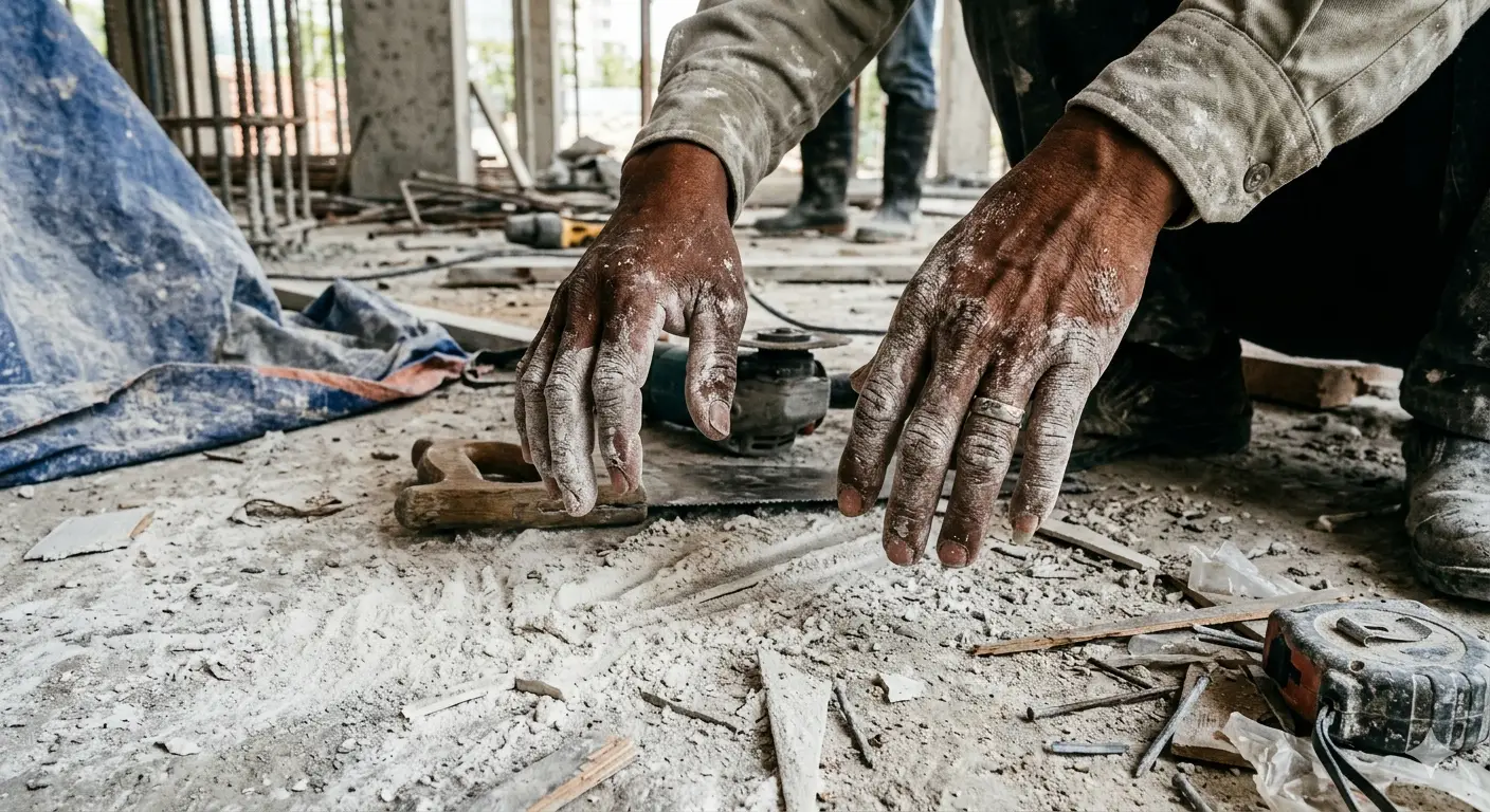 Tác hại của bụi mịn xi măng khi thi công cắt tấm Cemboard tại công trình nội thất