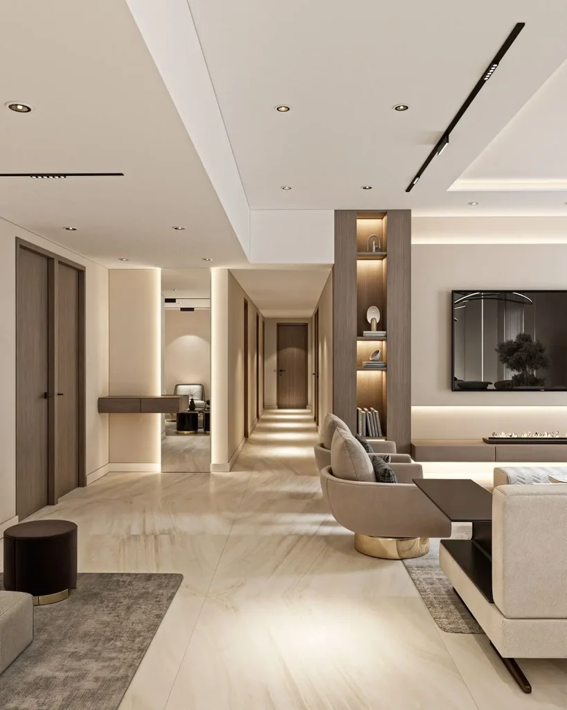 Cảnh quan nội thất sàn vân gỗ cao cấp chống nồm ẩm tại An Giang. sàn nhựa hèm khóa An Giang