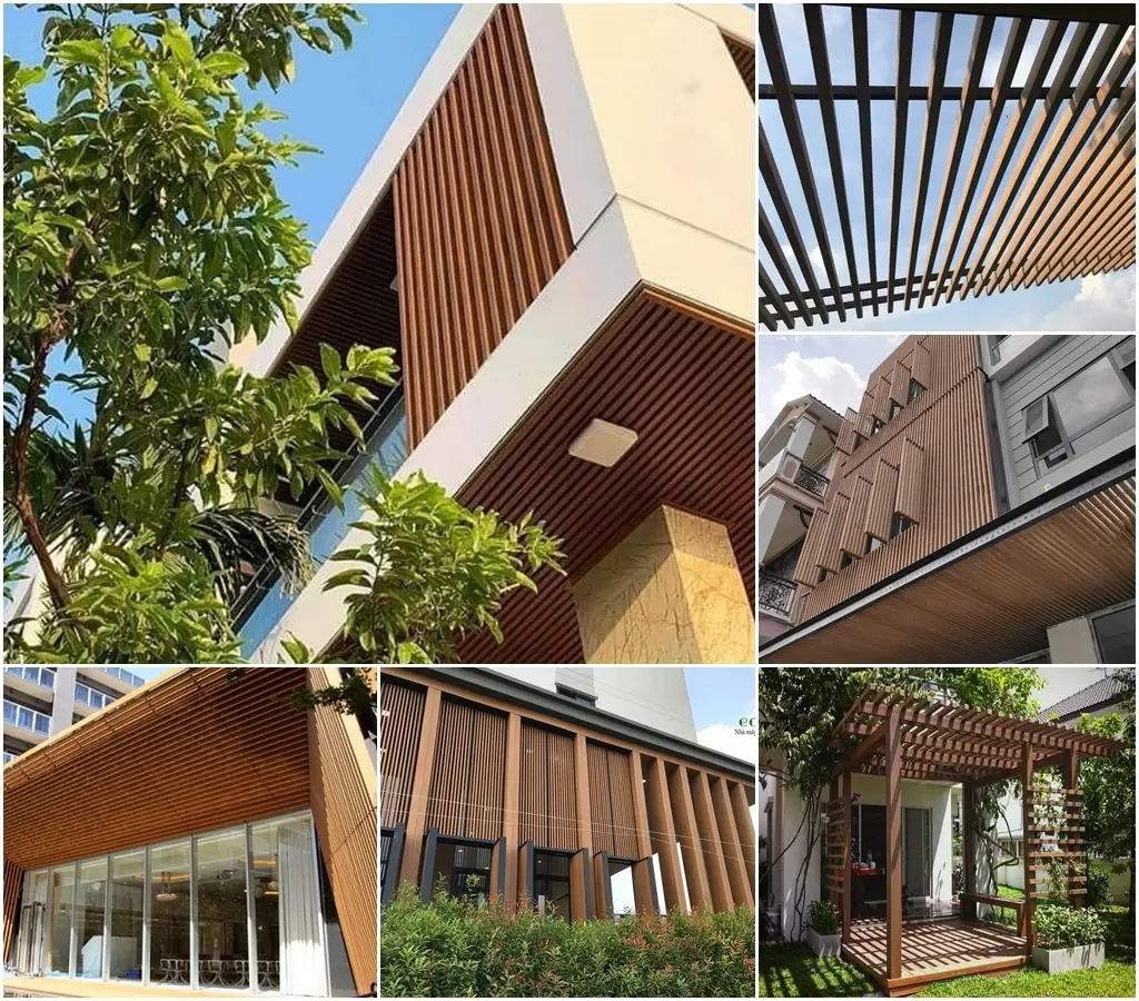 Sân kho bốc xếp khung vật tư gỗ nhựa lam sóng ngoài trời giá sỉ chiết khấu lớn.