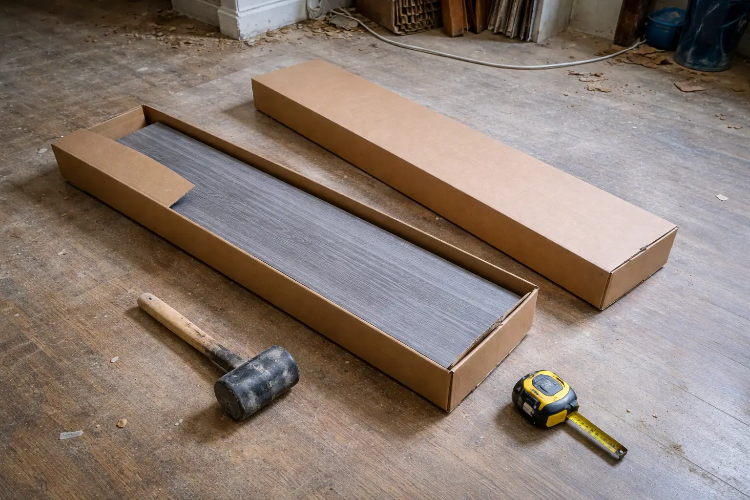 Kiện hàng tấm nhựa lót sàn gác lửng gọn nhẹ, dễ dàng vận chuyển trong không gian hẹp