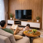 Lựa chọn tấm ốp nhựa PVC an toàn cho không gian sinh hoạt của bức tường phòng khách