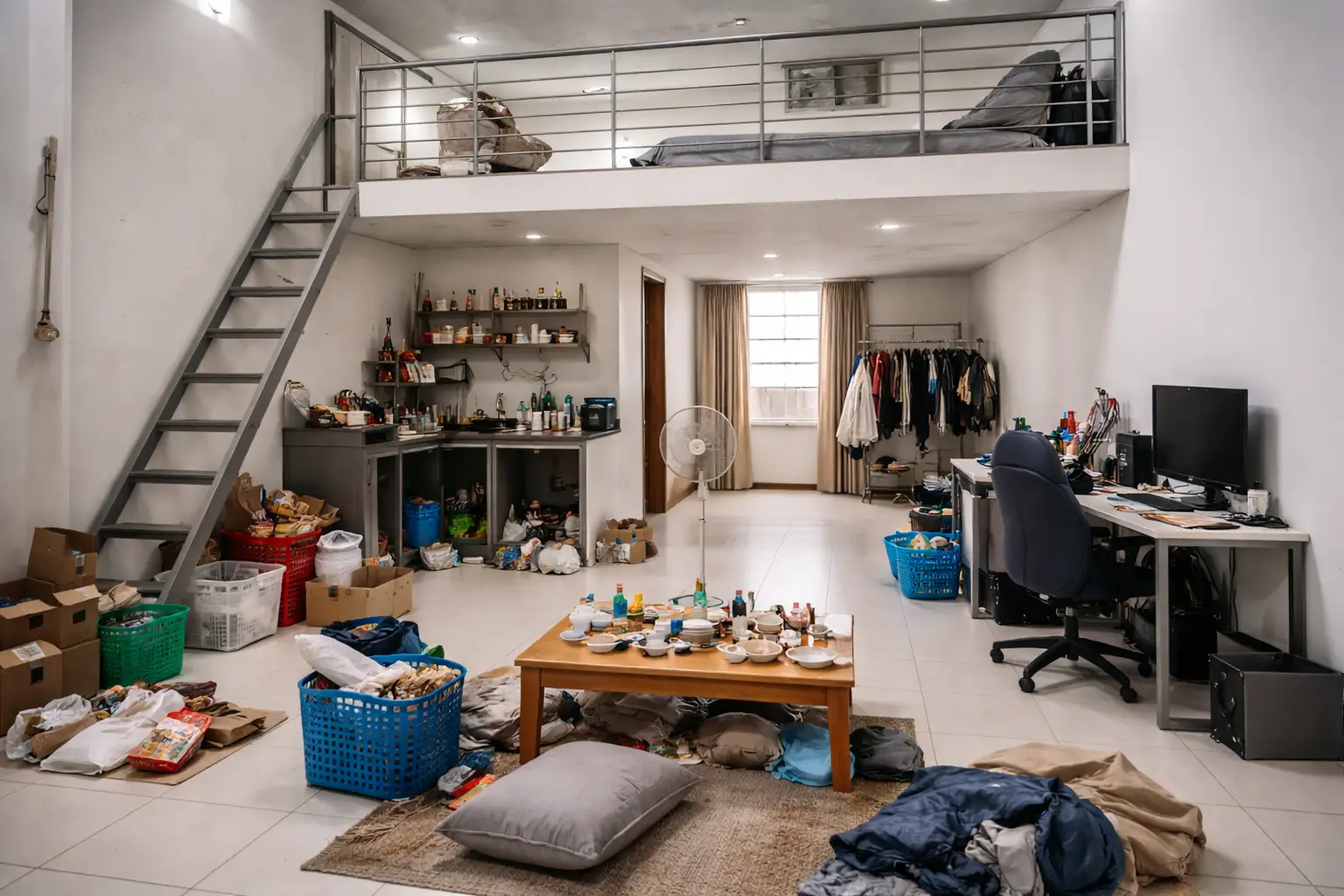  Phòng trọ gác lửng rộng tốn tiền điện máy lạnh