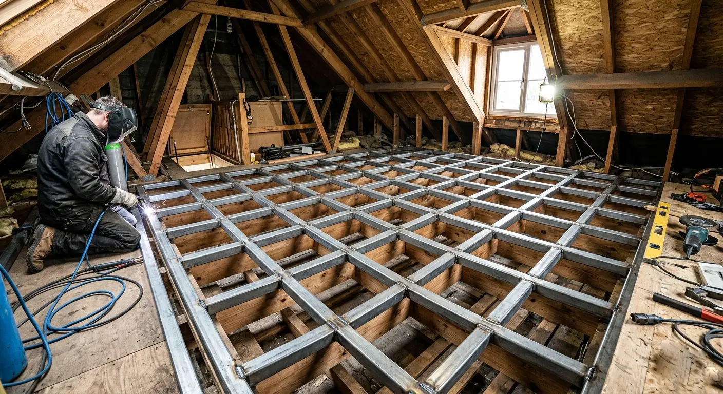 Quy chuẩn hệ khung xương sắt mạ kẽm tối ưu cho khả năng chịu tải của sàn nhựa