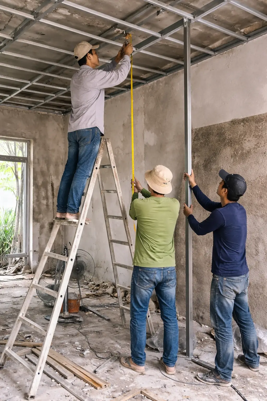 Quy trình thi công trần nhựa lam sóng 24h tại Trà Vinh đúng kỹ thuật