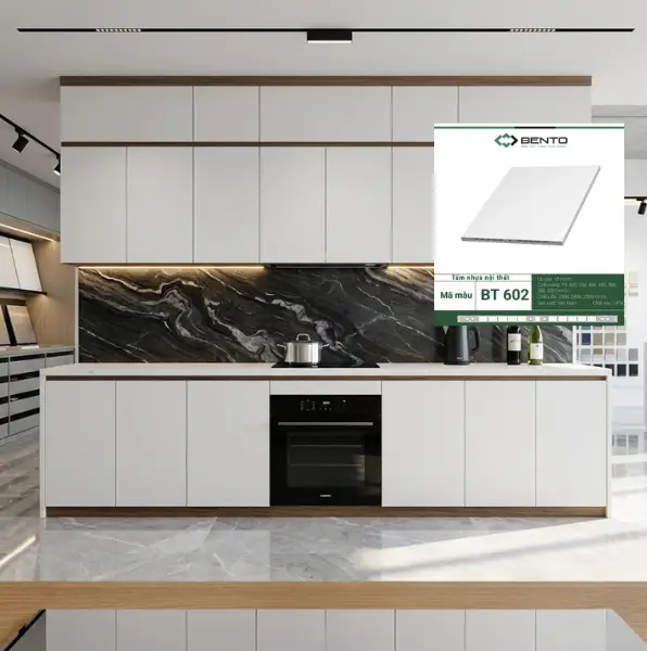 Tấm nhựa Bento lõi trắng cao cấp dùng làm vật liệu thi công nội thất