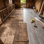 Tấm nhựa lót sàn gác lửng giải pháp cải tạo sàn cũ mối mọt