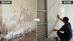 Tầm quan trọng của cách xử lý tường ẩm mốc trước khi ốp nhựa trong quá trình cải tạo nhà ở