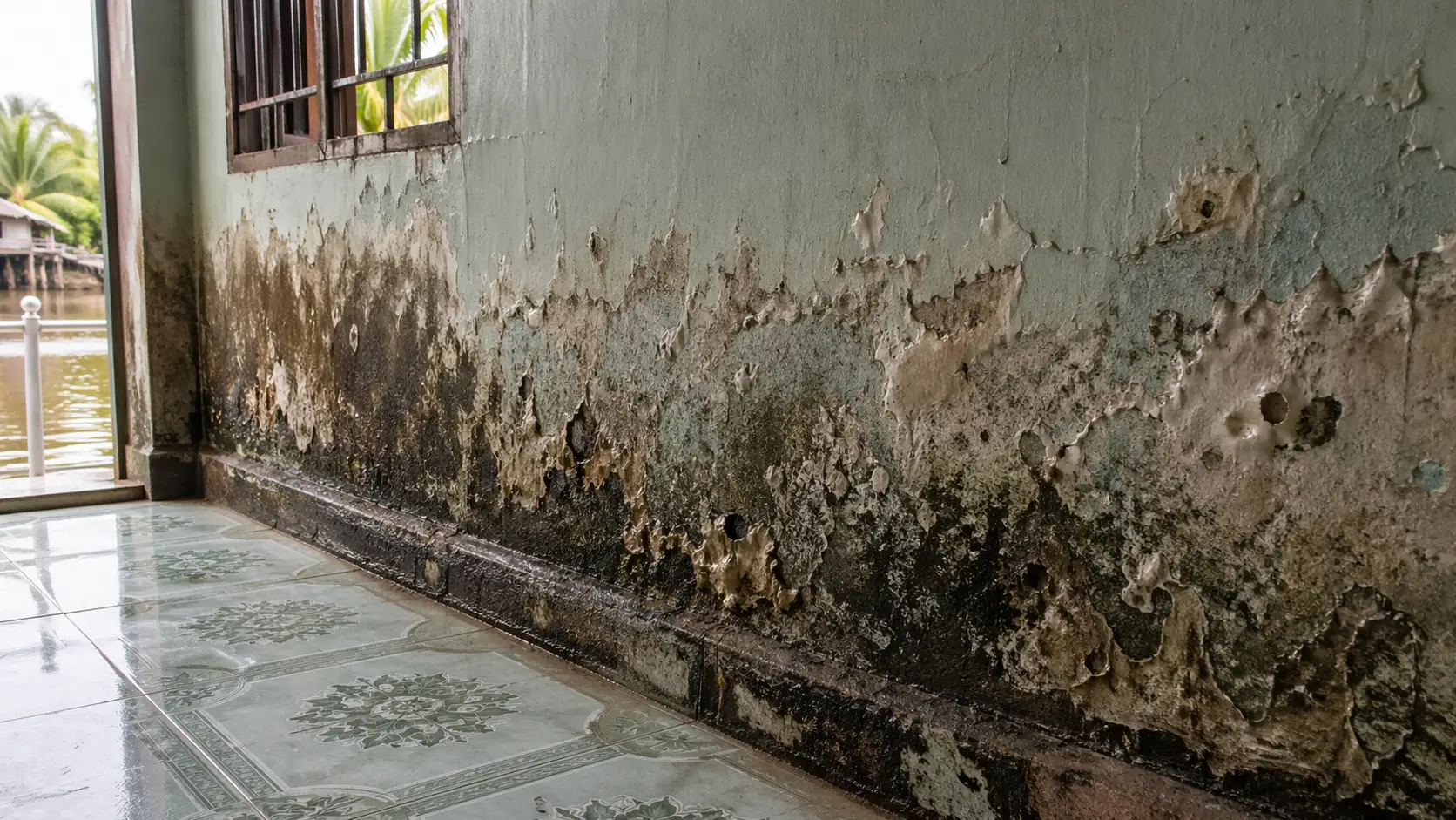 Tìm kiếm cách trị tường ẩm mốc cho nhà vùng sông nước luôn là bài toán khó