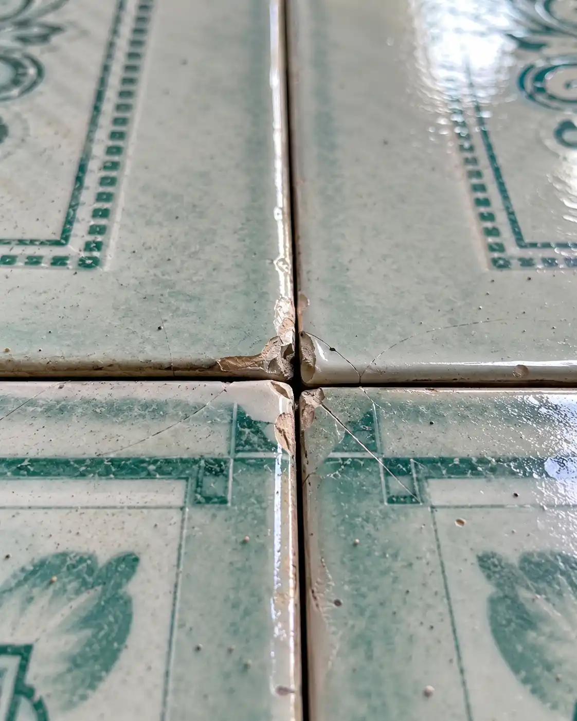 Mạch gạch men sát nhau không chừa khe co giãn