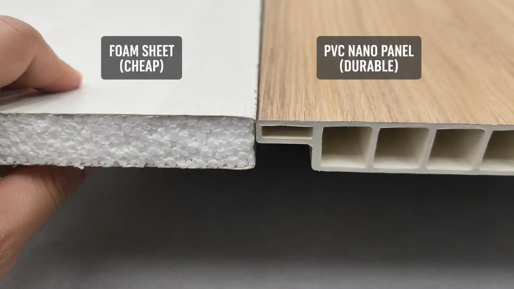 So sánh trần nhựa Nano và xốp chống nóng phòng trọ