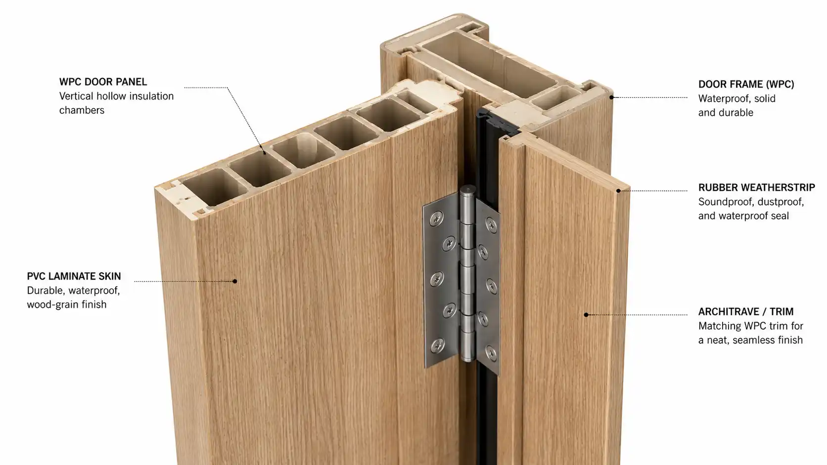 Bản vẽ chi tiết cấu tạo cửa nhựa composite đùn định hình có khoang rỗng cách âm