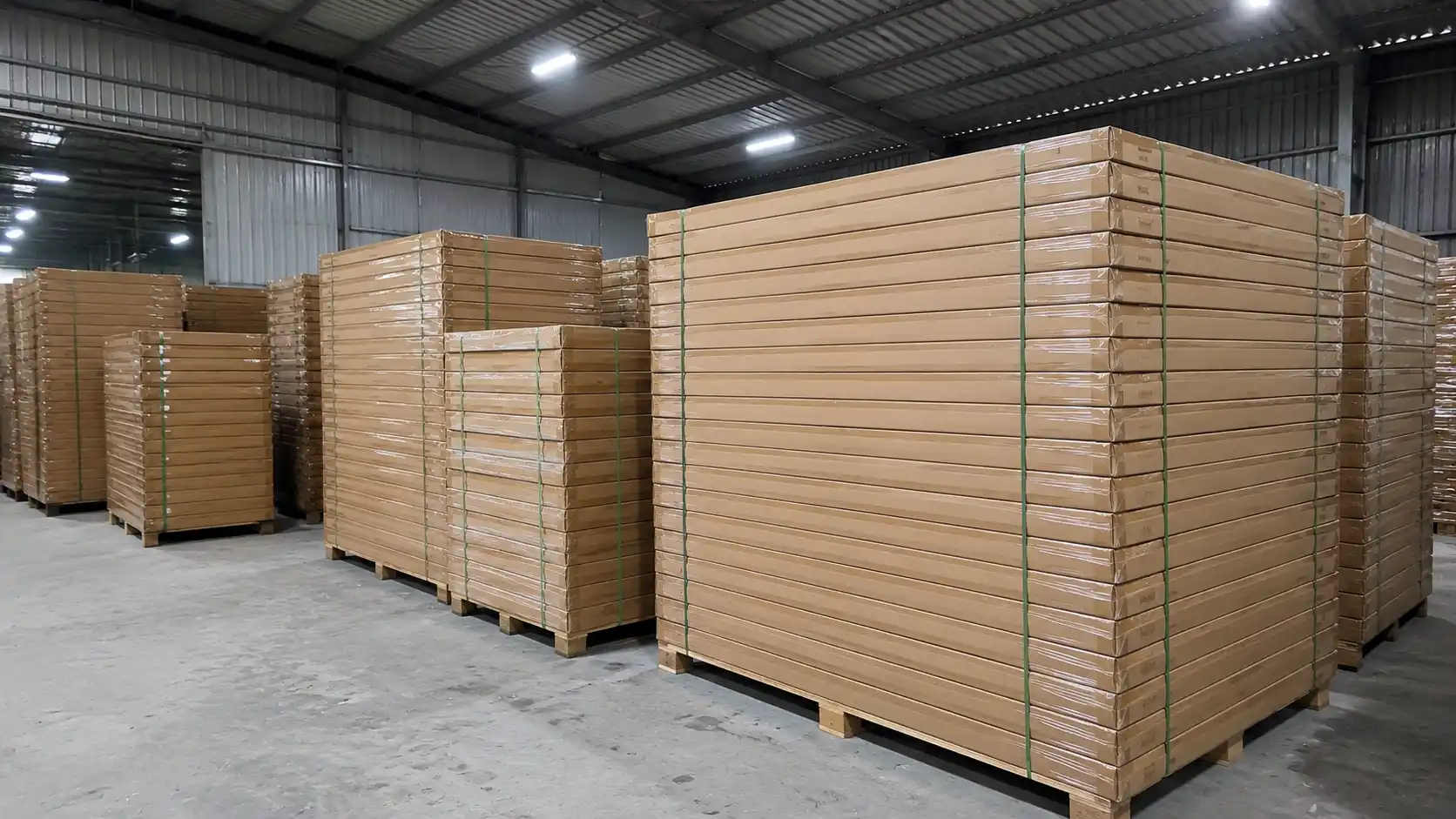 Các dòng thanh lam sóng nhựa PVC lưu trữ tại tổng kho Nam Tiến Cần Thơ
