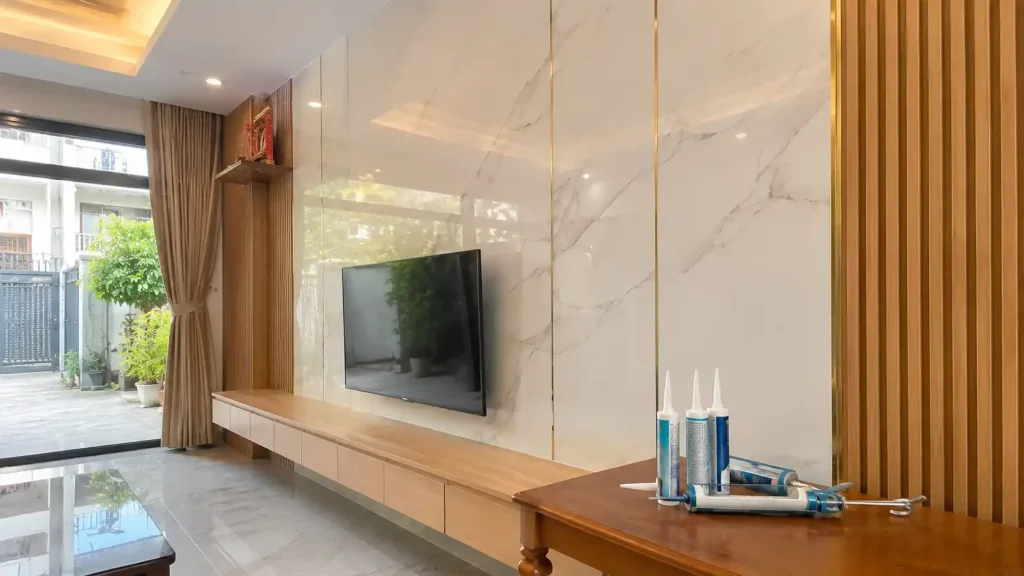 Lựa chọn keo dán quyết định độ bền của hệ vách tấm nhựa ốp tường, keo dán tấm ốp nhựa loại nào tốt