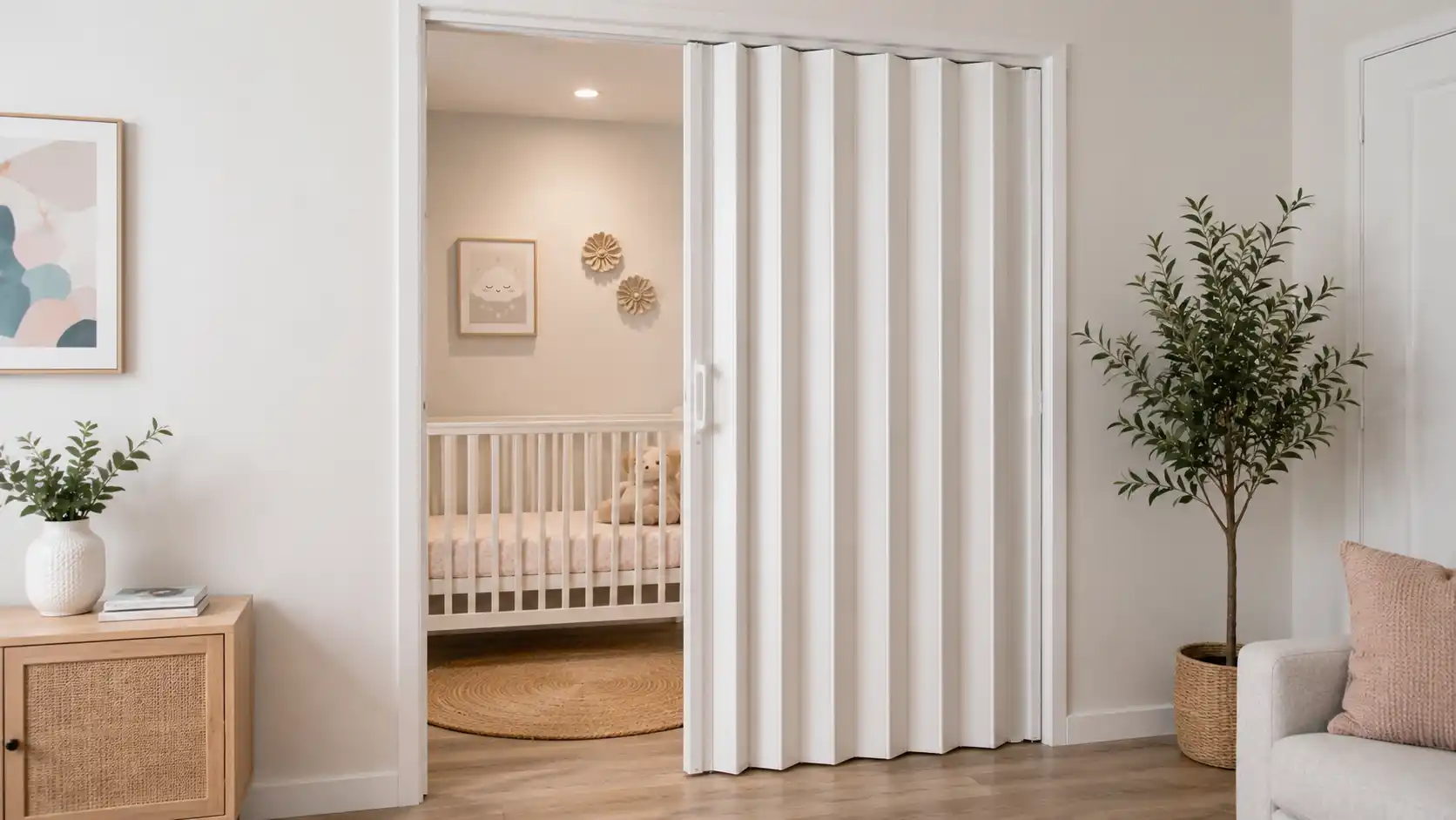 Cửa ngăn phòng thông minh dạng xếp trượt linh hoạt