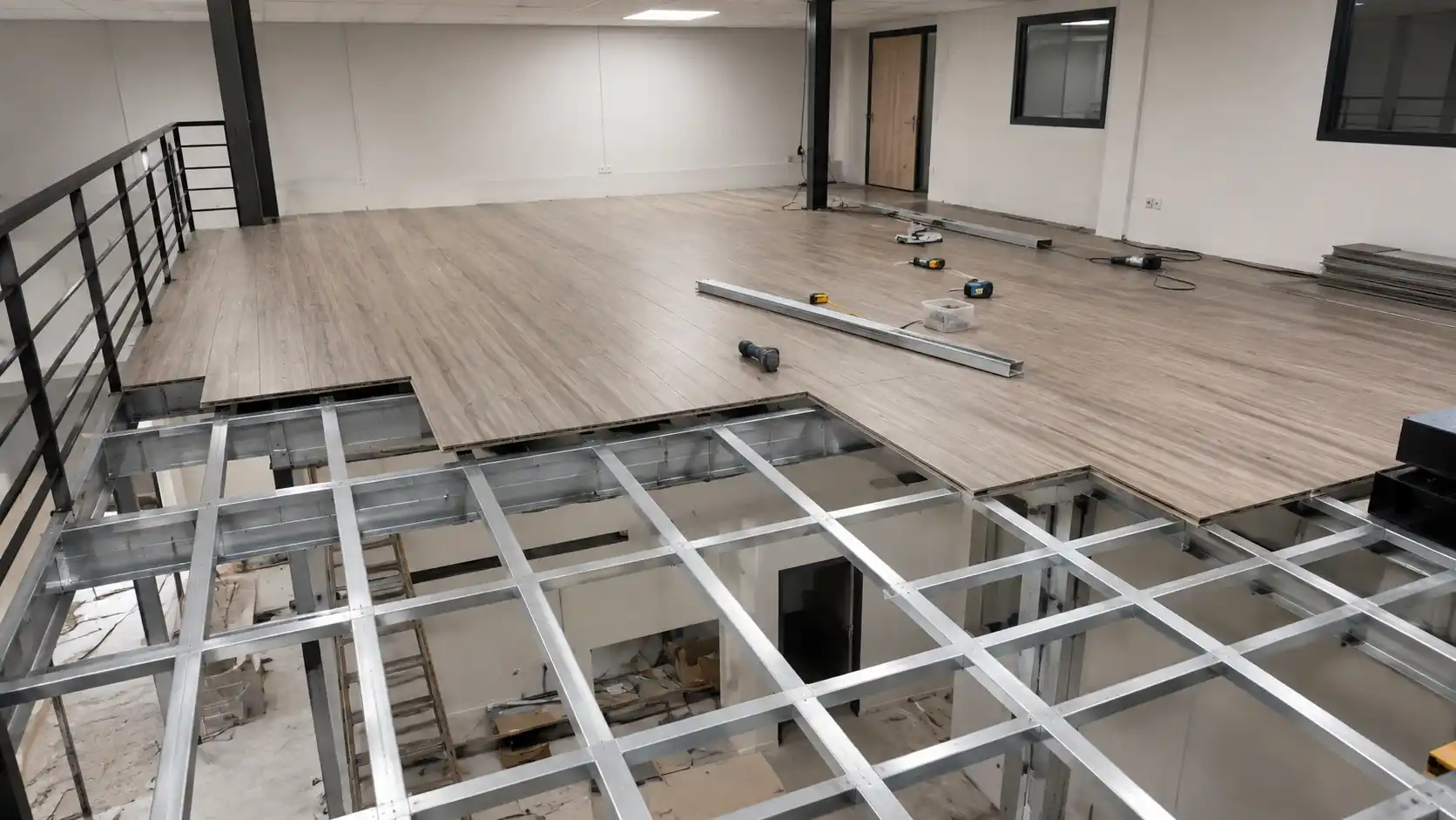 Dự toán vật tư thi công sàn gác lửng 15m2 bằng tấm nhựa chịu lực