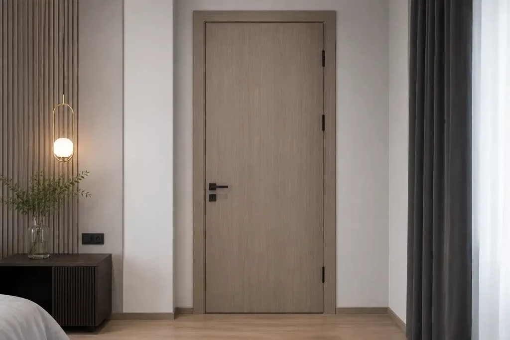 mẫu cửa composite lắp phòng ngủ, chân cửa phòng ngủ bị phồng rộp