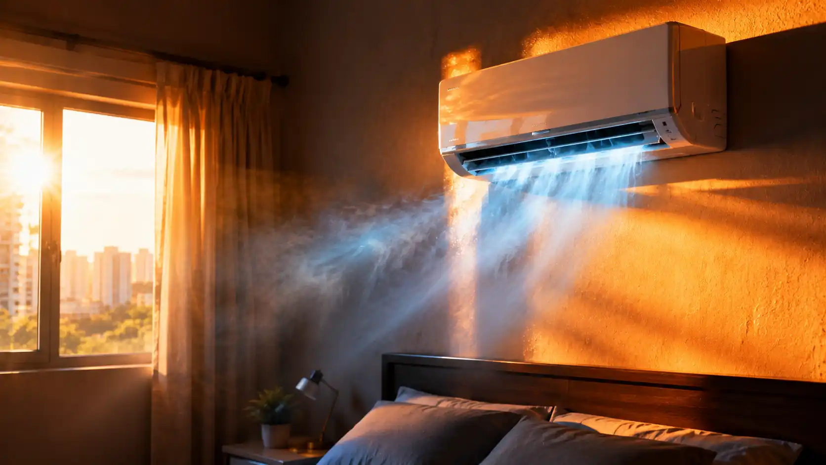 Máy điều hòa quá tải do bức xạ nhiệt từ tường hướng tây