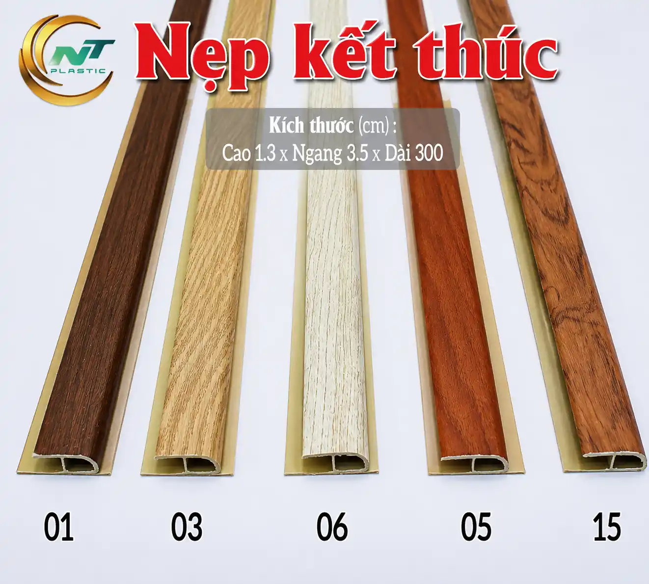 ảnh thật nẹp kết thúc phân loại các dòng phụ kiện nẹp ốp tường