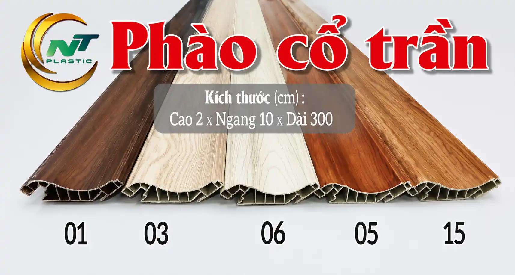 ảnh thật sản phẩm phào cổ trần nhựa Nam Tiến để phân biệt