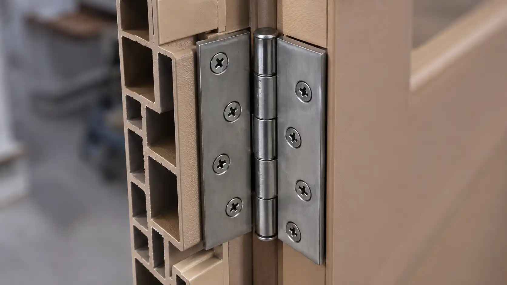 Bản lề lá inox 304 bắt vít trực tiếp cửa composite MiviDoor