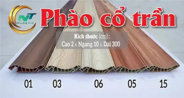 bảng màu phào cổ trần nhựa Nam Tiến Plastic
