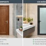 Cửa nhựa composite và cửa nhôm xingfa cho nhà vệ sinh, nên dùng cửa nhựa composite hay nhôm xingfa