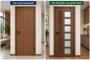 so sánh cửa composite và cửa đài loan ghép thanh