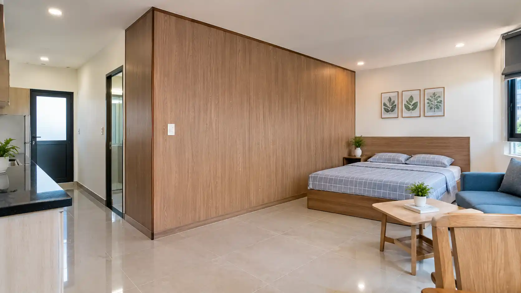 Mẫu vách ngăn phòng ngủ hoàn thiện thực tế bằng tấm nhựa 40mm sạch đẹp và chống ngập nước