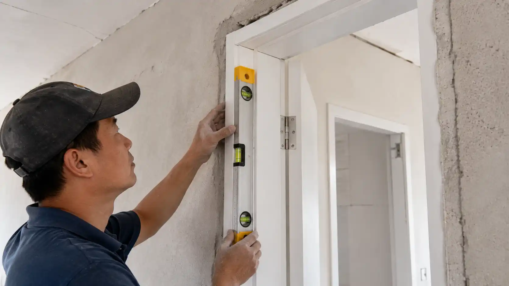 Nghiệm thu kỹ thuật ô chờ và độ phẳng của tường trước khi lắp khuôn cửa