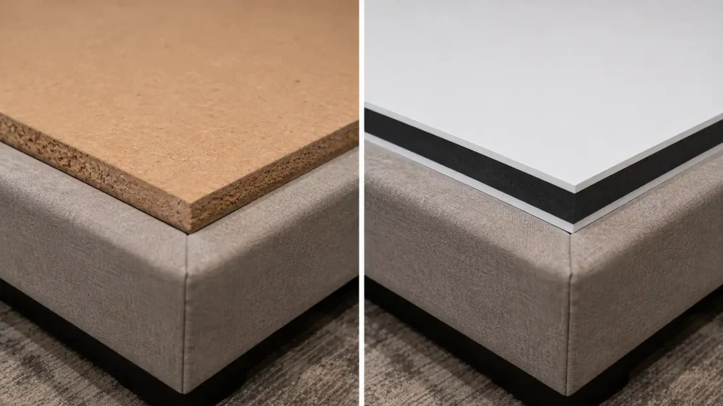 So sánh dát phản giường nhựa đặc 17mm và gỗ công nghiệp MDF, so sánh dát giường nhựa và dát gỗ