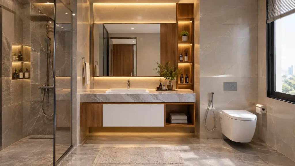 nên làm tủ lavabo phòng tắm bằng vật liệu gì