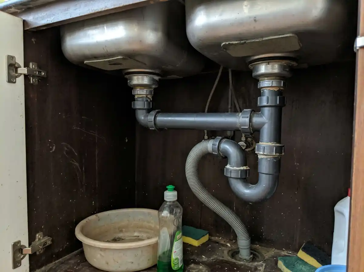 Các vị trí cần kiểm tra dưới chậu rửa bát